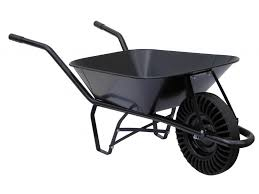 Kolečko zednické 60l bantam plný, černé - extra osa,104530